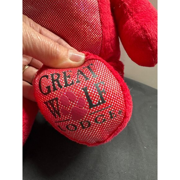 Great Wolf Lodge Red Plush Dragon Stuffed Animal With Sparkly Wings By B-A-B 15" - Picture 3 of 9